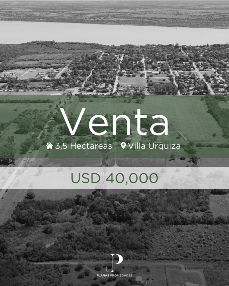 SE VENDEN 3,5 HECTAREAS EN VILLA URQUIZA 