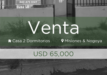 SE VENDE CASA 2 DORMITORIOS A REFACCIONAR