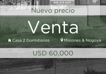 SE VENDE CASA 2 DORMITORIOS A REFACCIONAR